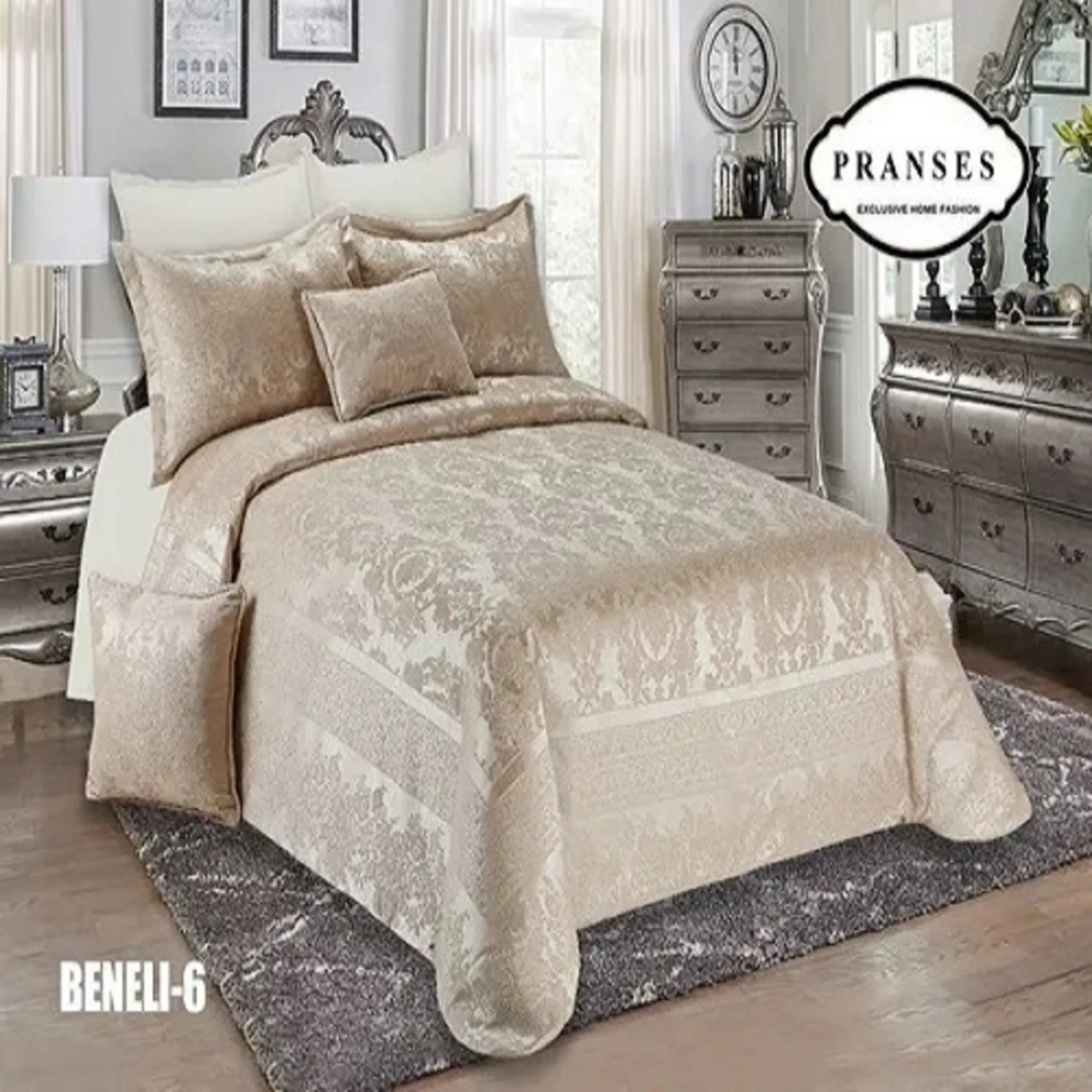 روتختی مخمل گل برجسته 8 تیکه پرنسس مدل BENELI-6 روتختی مخمل گل برجسته 8 تیکه پرنسس مدل BENELI-6